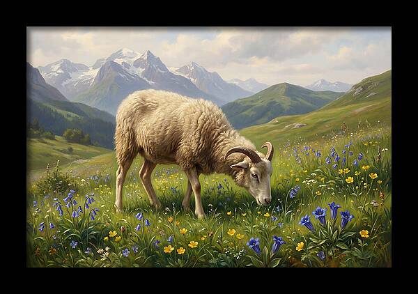 Mouflon Grazing In Serenity