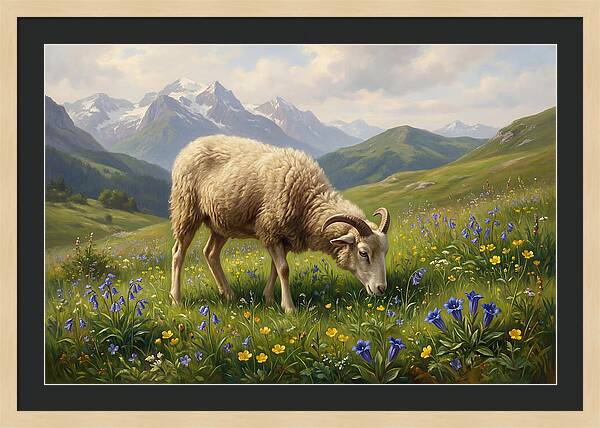 Mouflon Grazing In Serenity