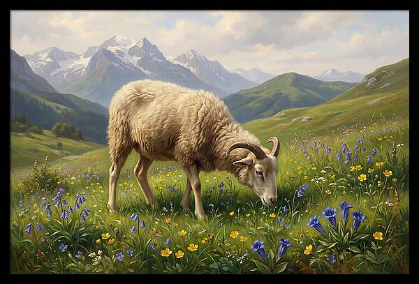 Mouflon Grazing In Serenity