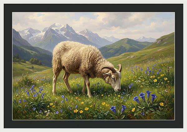 Mouflon Grazing In Serenity