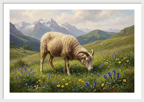 Mouflon Grazing In Serenity