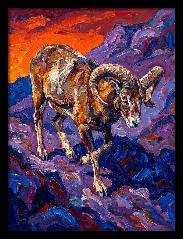 Mouflon In Expressionist Style