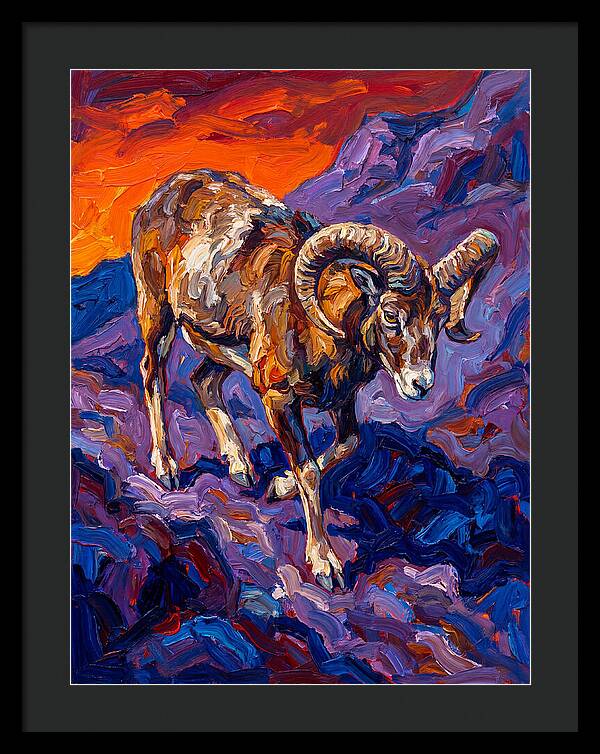Mouflon In Expressionist Style