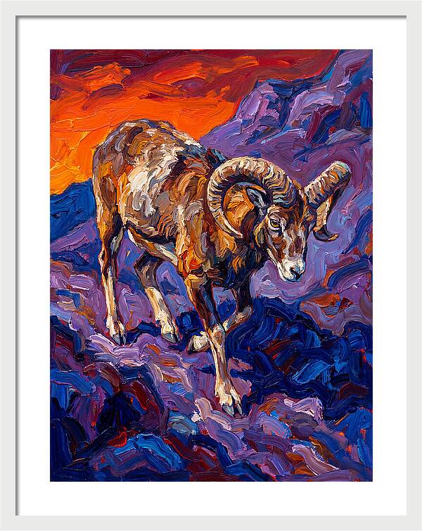 Mouflon In Expressionist Style