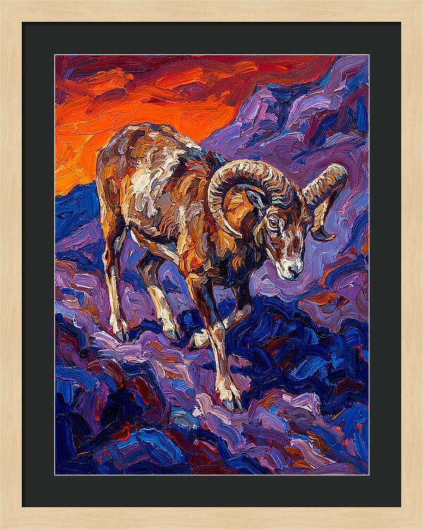 Mouflon In Expressionist Style
