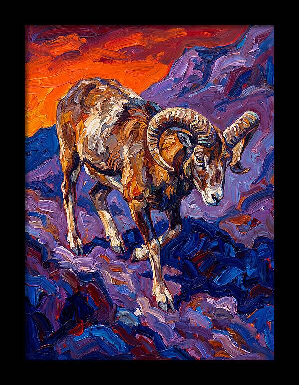 Mouflon In Expressionist Style