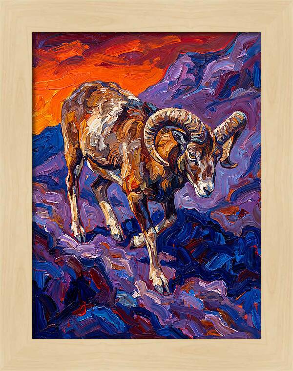 Mouflon In Expressionist Style