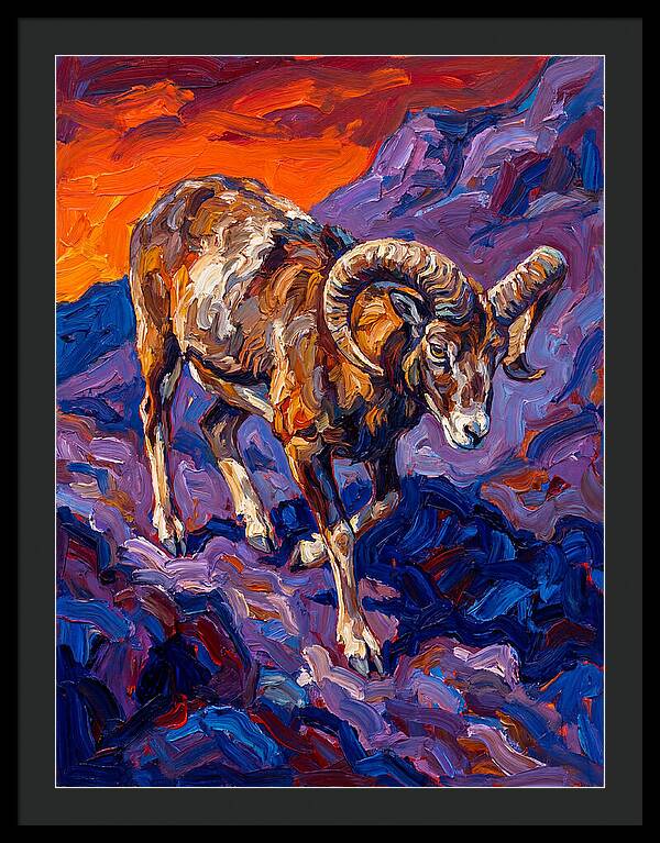 Mouflon In Expressionist Style