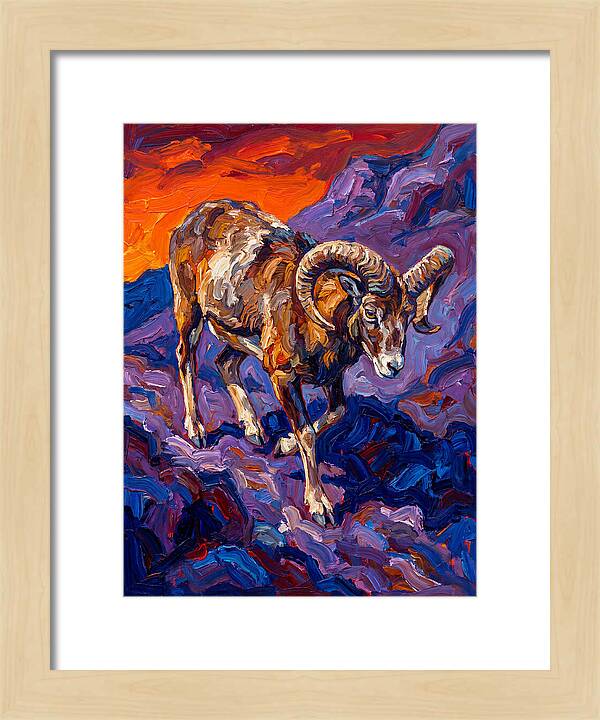 Mouflon In Expressionist Style