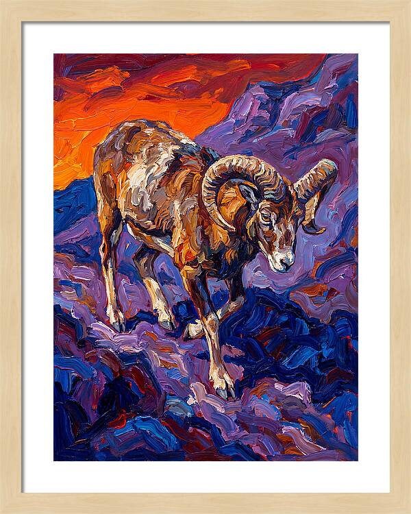 Mouflon In Expressionist Style