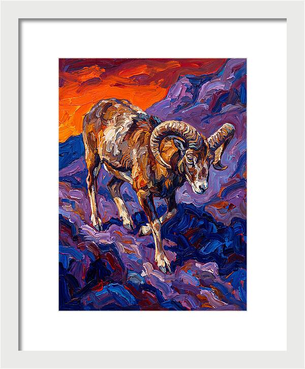 Mouflon In Expressionist Style