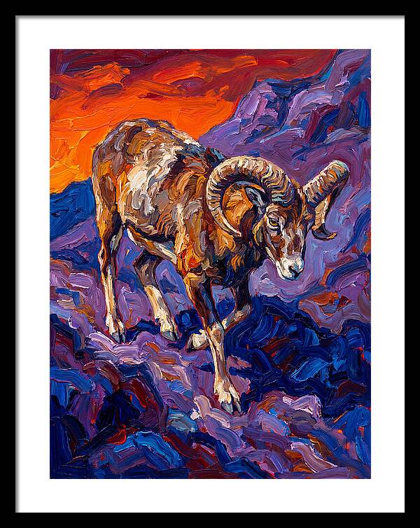 Mouflon In Expressionist Style
