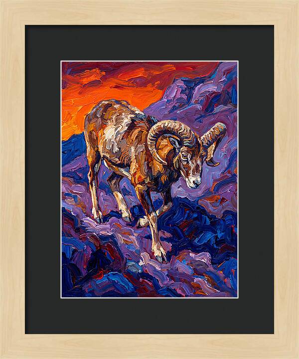 Mouflon In Expressionist Style