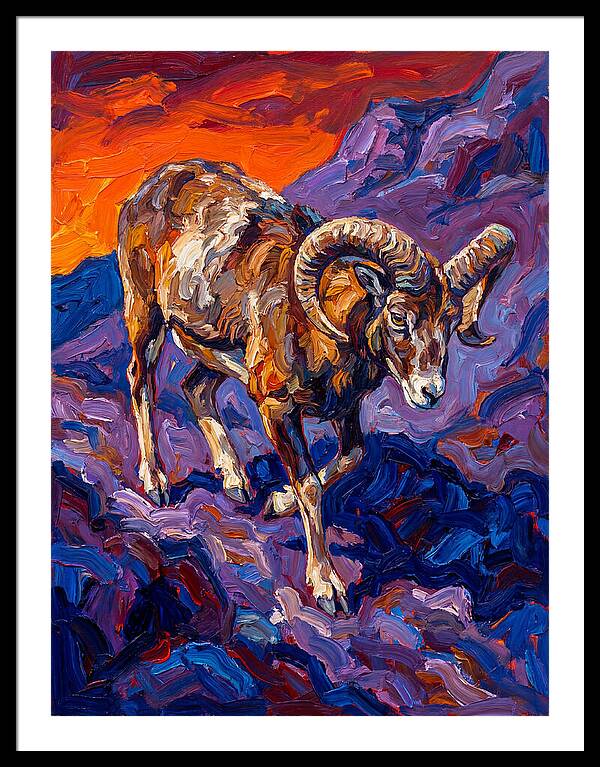 Mouflon In Expressionist Style