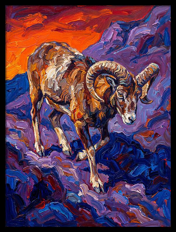 Mouflon In Expressionist Style
