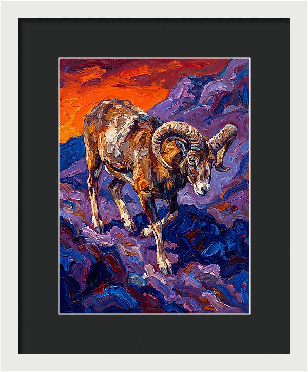 Mouflon In Expressionist Style