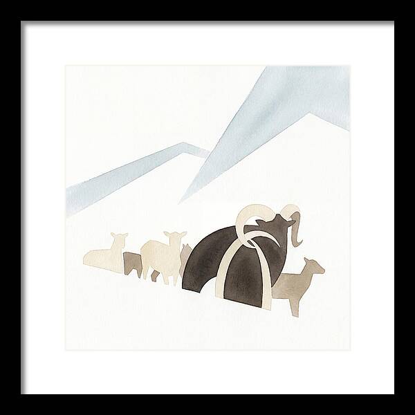Mouflon In Minimalist Landscape