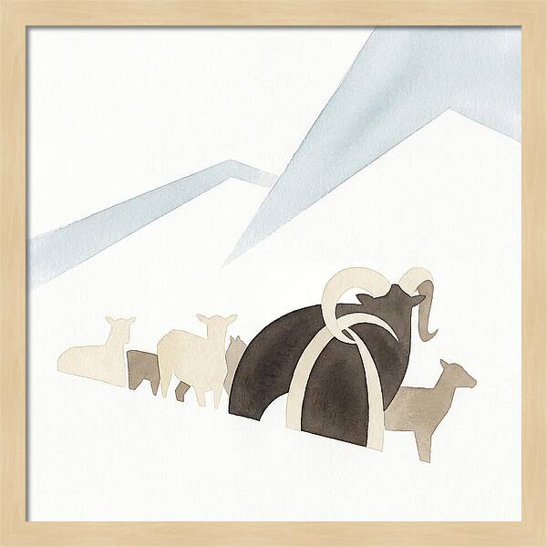 Mouflon In Minimalist Landscape