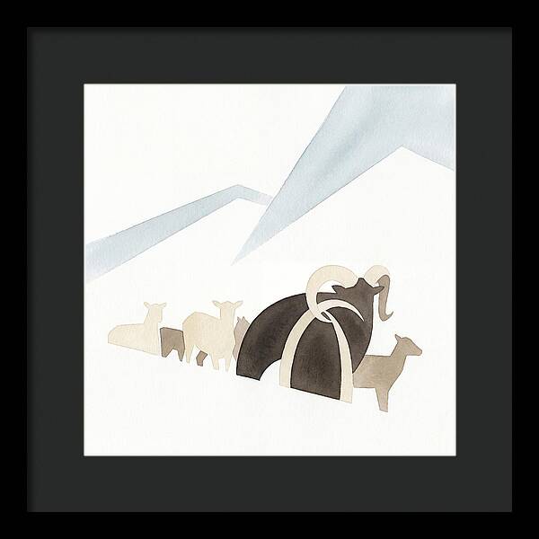 Mouflon In Minimalist Landscape