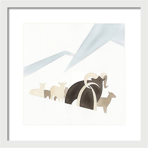 Mouflon In Minimalist Landscape