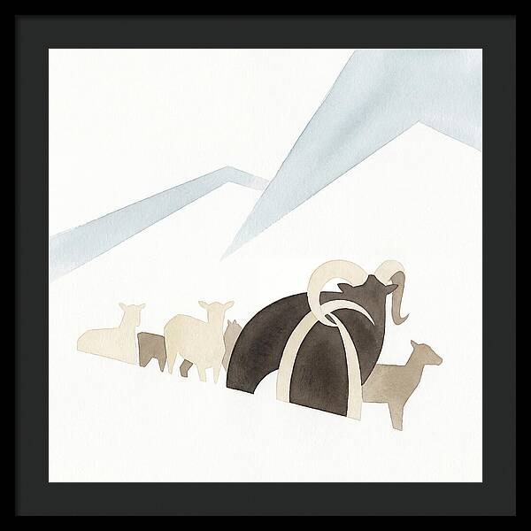 Mouflon In Minimalist Landscape