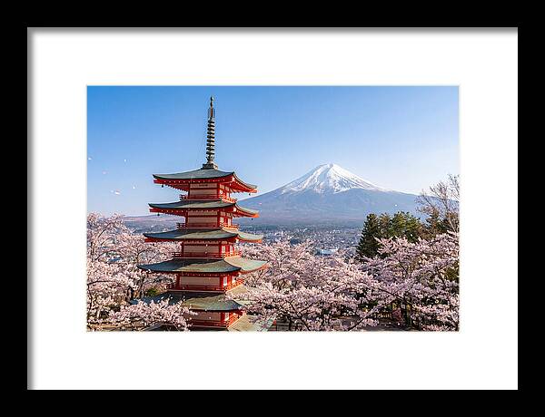 Mount Fuji Across Chureito Pagoda