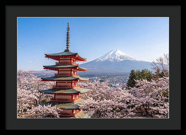 Mount Fuji Across Chureito Pagoda
