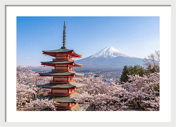 Mount Fuji Across Chureito Pagoda
