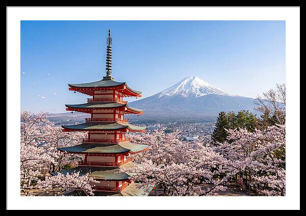Mount Fuji Across Chureito Pagoda