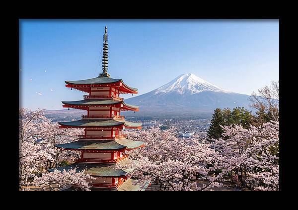 Mount Fuji Across Chureito Pagoda