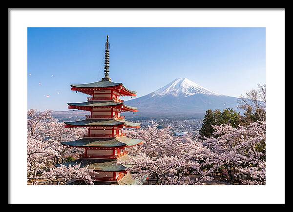 Mount Fuji Across Chureito Pagoda