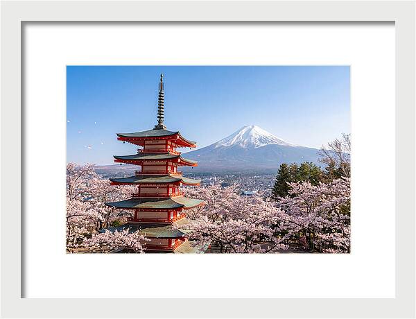 Mount Fuji Across Chureito Pagoda
