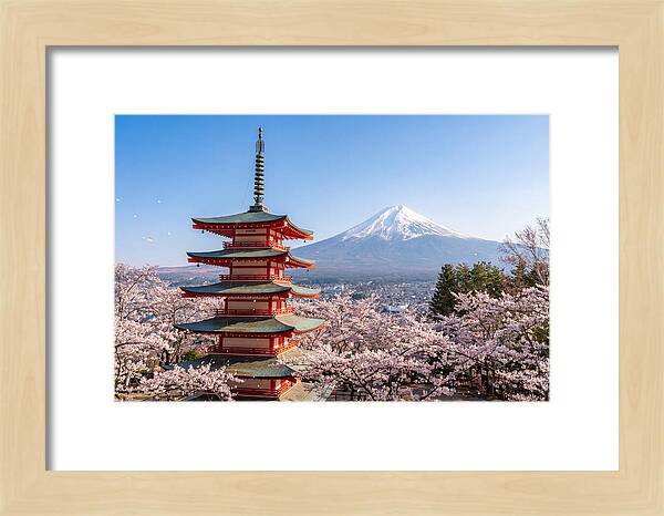 Mount Fuji Across Chureito Pagoda