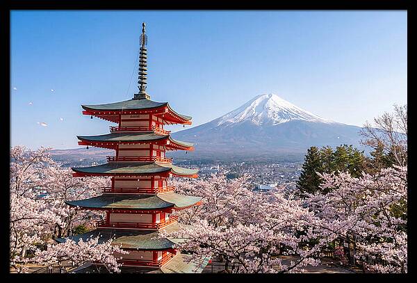 Mount Fuji Across Chureito Pagoda