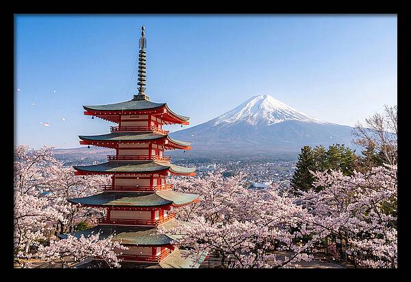Mount Fuji Across Chureito Pagoda