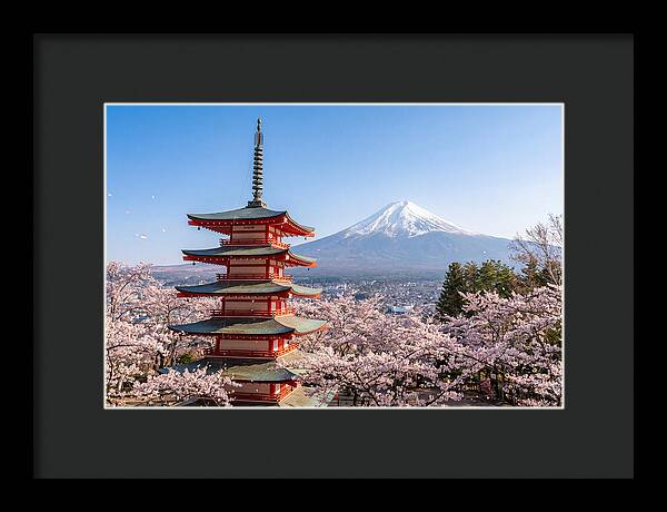 Mount Fuji Across Chureito Pagoda