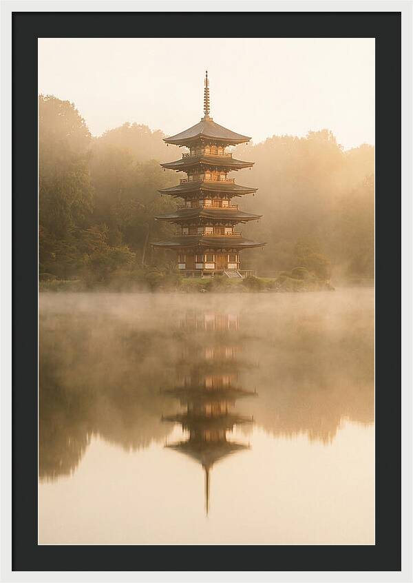 Mount Fuji Pagoda Reflection