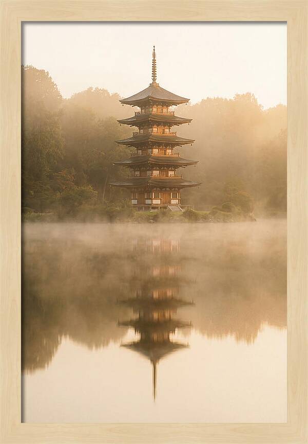 Mount Fuji Pagoda Reflection