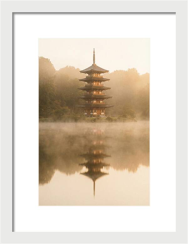 Mount Fuji Pagoda Reflection