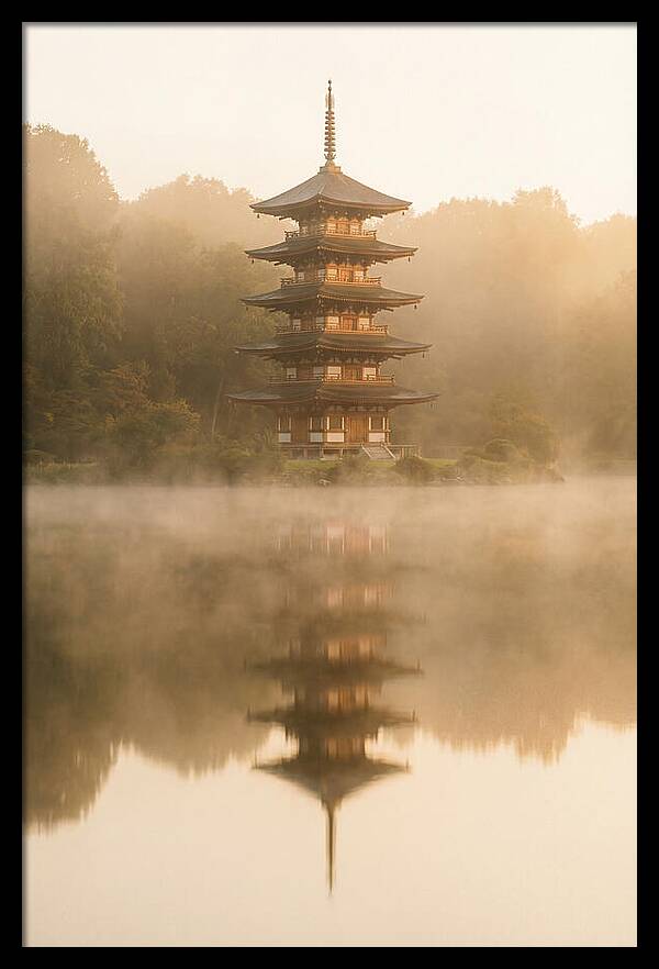 Mount Fuji Pagoda Reflection
