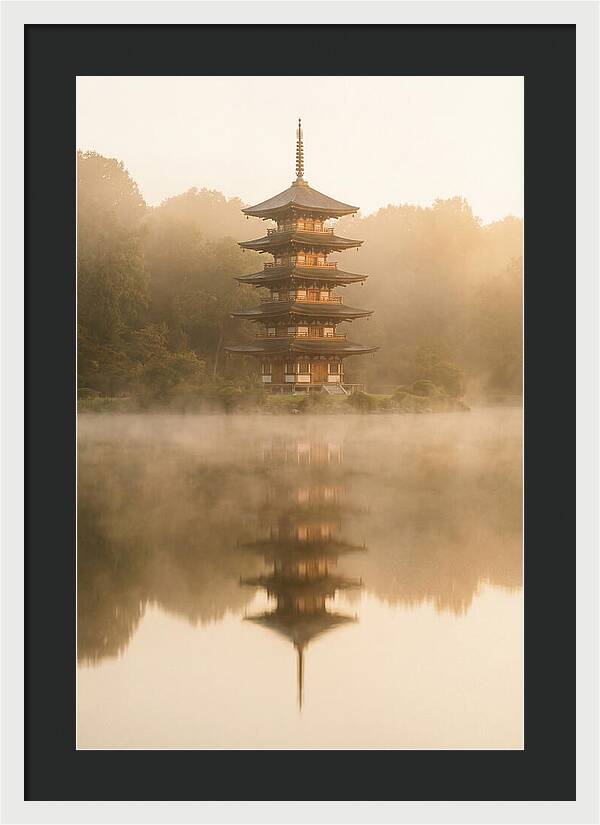 Mount Fuji Pagoda Reflection
