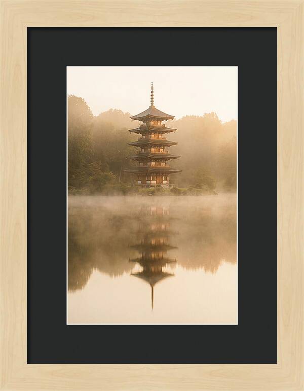Mount Fuji Pagoda Reflection