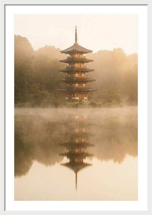 Mount Fuji Pagoda Reflection