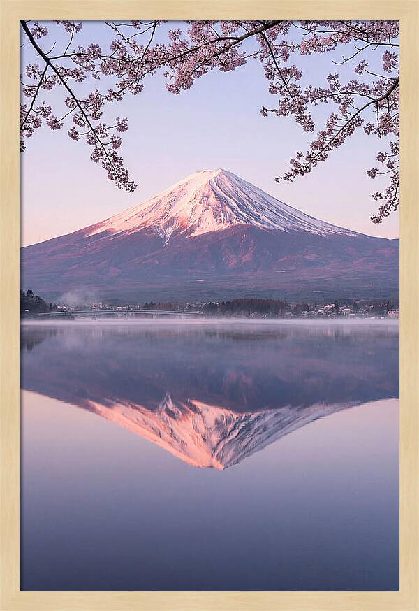 Mount Fuji Reflected In Dawn