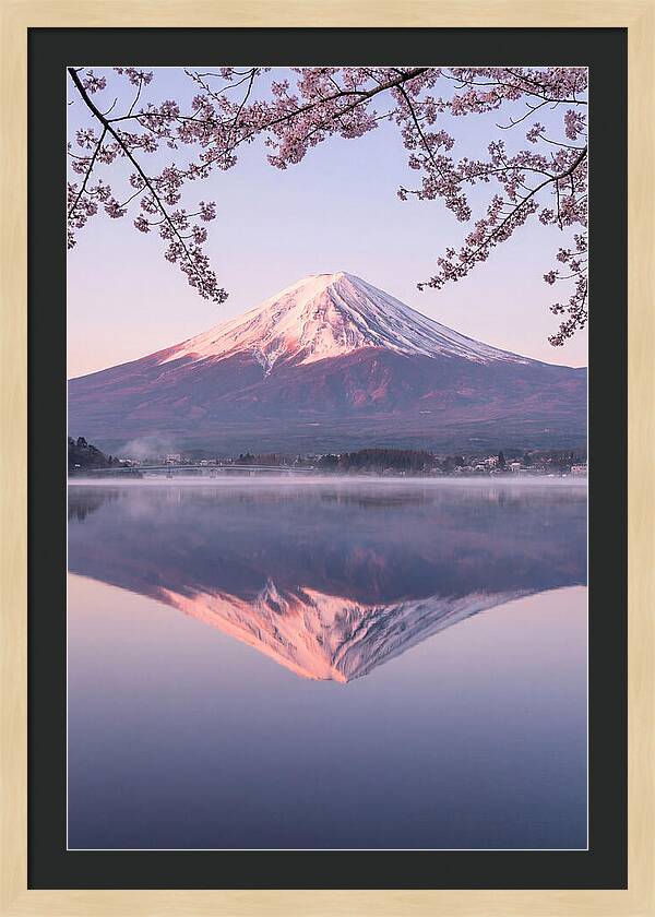 Mount Fuji Reflected In Dawn