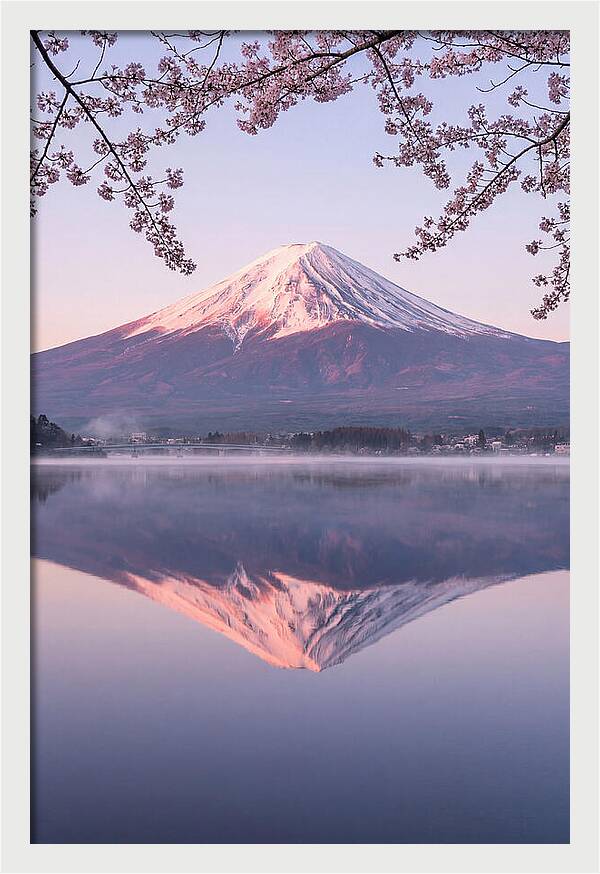 Mount Fuji Reflected In Dawn