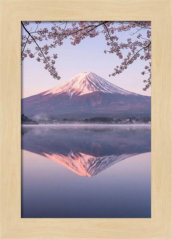 Mount Fuji Reflected In Dawn