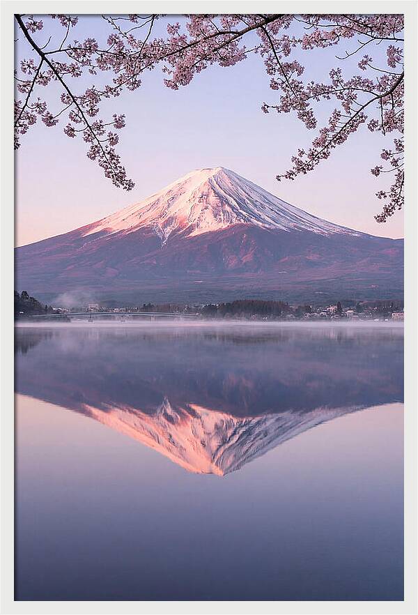 Mount Fuji Reflected In Dawn