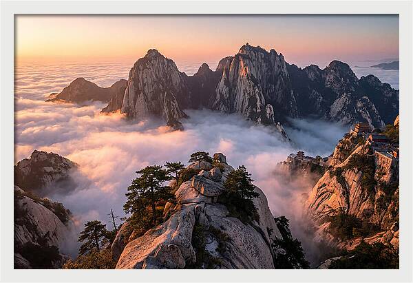 Mount Hua At Sunrise