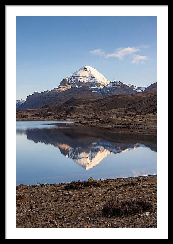 Mount Kailash Reflected At Dawn